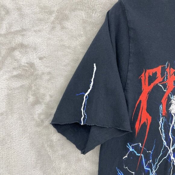 Phoebe Bridgers Cut Off Skeleton Punisher Skull Lightning Graphic Tee - Picture 3 of 9